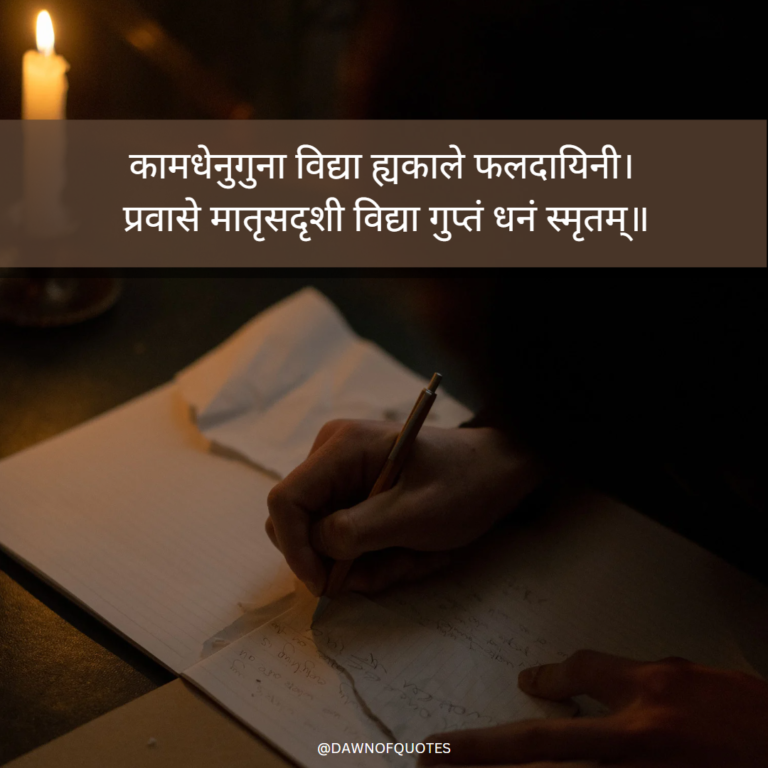 “Empowering Minds: A Sanskrit Shloka on the Power and Permanence of Education and Knowledge”