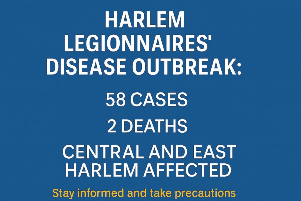Harlem Legionnaires' Disease Outbreak: 2 Dead, 58 Infected